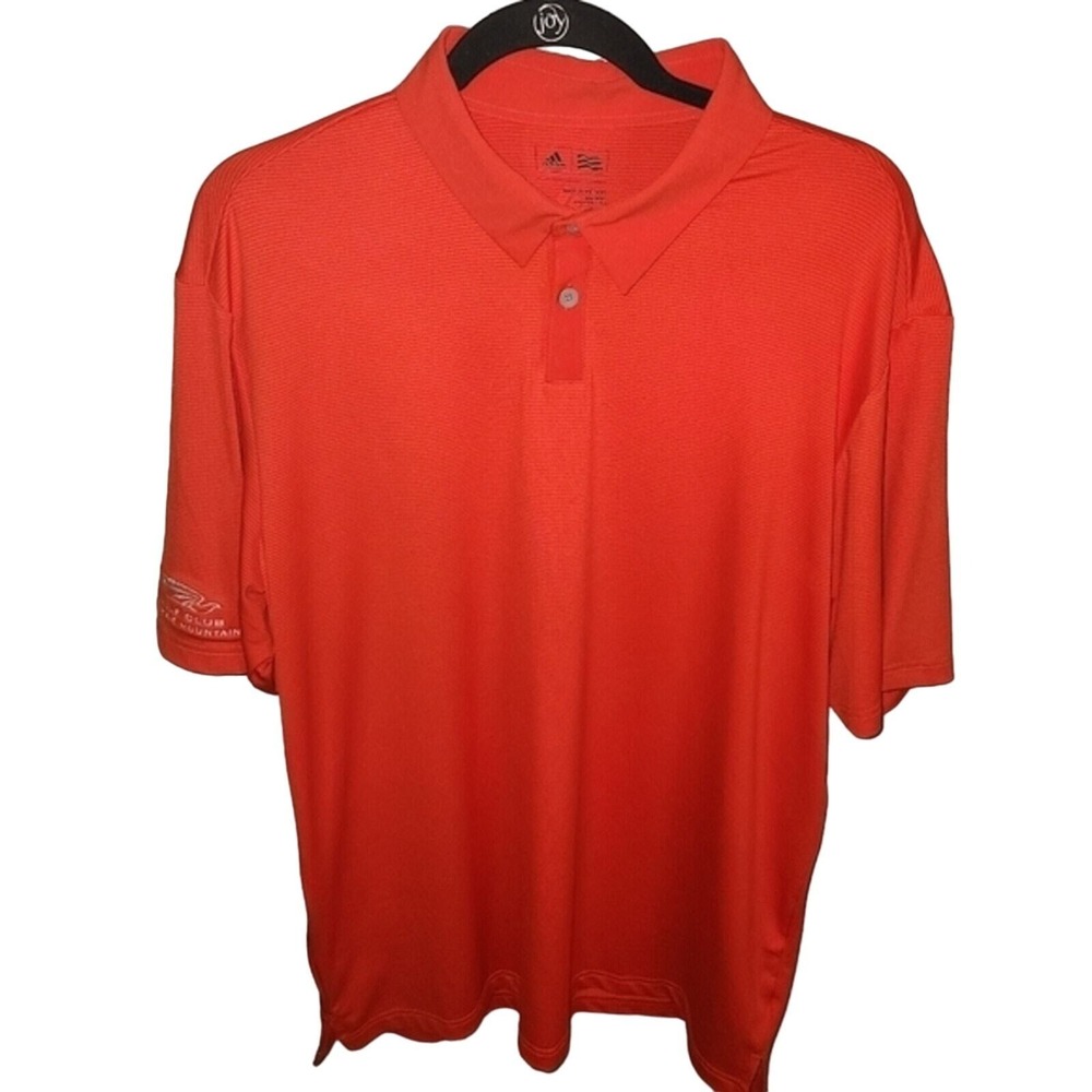 Adidas Golf Club‎ Dove Mountain Polo Shirt Mens Large Red Orange